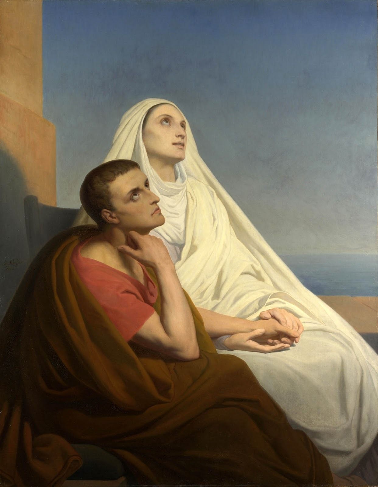 Ary Scheffer, Saint Augustine and Saint Monica: mother and son gazing toward heaven together.